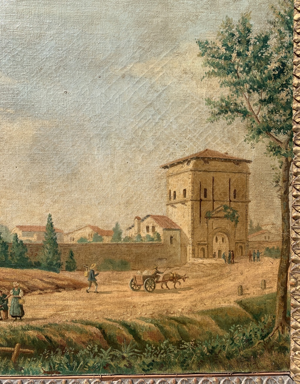 Venetian painter (19th century) - View of Padua from Porta Liviana with the Basilica of Sant'Antonio in the Background. - Image 7