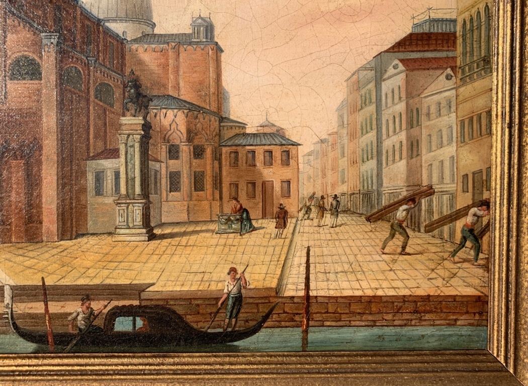 Venetian painter (19th century) - Venice, view of Campo Santi Giovanni e Paolo - Image 6