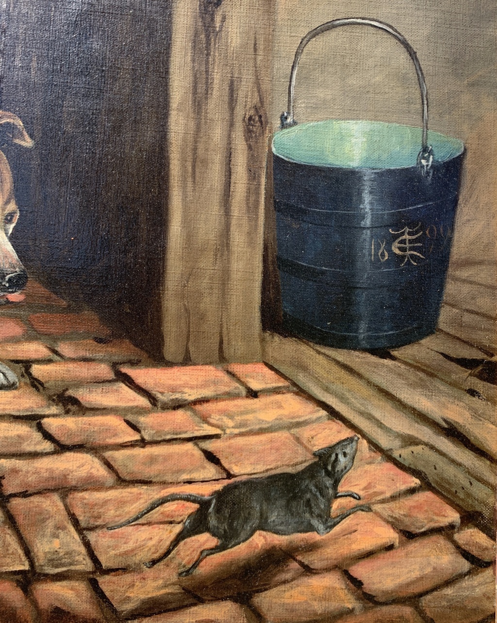 British painter (dated 1899) - Mouse Hunt. - Image 5